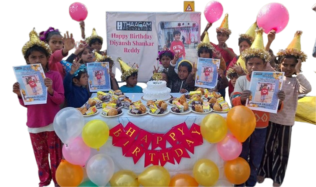 Children celebrating with confetti